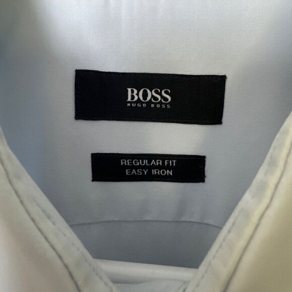 Hugo Boss Mens Regular Fit Easy Iron Dress Shirt Light Blue Size 43 - Picture 7 of 8